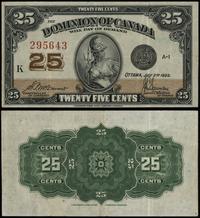 25 centów 2.07.1923, seria K, numeracja 295643, 