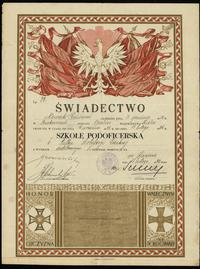 Polska, świadectwo ukończenia Szkoły Podoficerskiej 6 Pułku Artylerii Ciężkiej, 1936