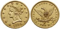 10 dolarów 1856 S, San Francisco, typ Liberty He