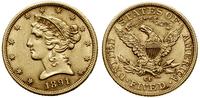 Stany Zjednoczone Ameryki (USA), 5 dolarów, 1891 CC