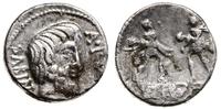 denar 89 pne, Rzym, Aw: Głowa Tytusa Tacjusza w 