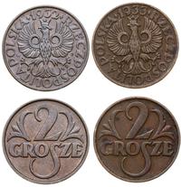 Polska, zestaw: 2 x 2 grosze, 1932 i 1933 (rzadszy rocznik)