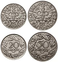 zestaw: 20 i 50 groszy 1923, Warszawa, 20 groszy