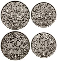 Polska, zestaw: 20 i 50 groszy, 1923