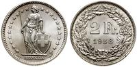 2 franki 1958 B, Berno, srebro próby 835, piękni