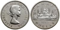 1 dolar 1962, Ottawa, Canoe, srebro próby 800, 2