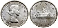 1 dolar 1963, Ottawa, Canoe, srebro próby 500, 2
