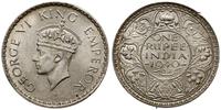 1 rupia 1940, Bombaj, srebro próby '500', uderze