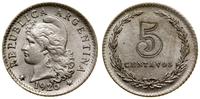 5 centavos 1926, Buenos Aires, miedzionikiel, KM