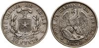 20 centavos 1872, Santiago, srebro próby '835', 