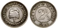 2 1/2 centavos 1881, miedzionikiel, czyszczony, 