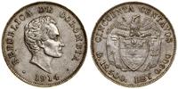 50 centavos 1914, Bogota, srebro próby '900', KM