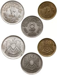 lot 3 monet, 10 milimów 1972 oraz 5 piastrów 197