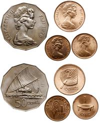 zestaw 4 monet, 1 cent 1973, 1 cent 1982, 2 cent
