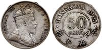50 centów 1905, Londyn, srebro próby 800, rzadki