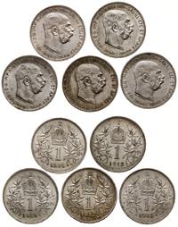 zestaw 5 x 1 korona 1912, 1913, 1914, 1915, 1916