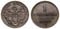 Austria, 1 centesimo, 1852 / V