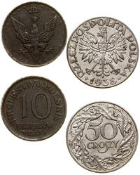 zestaw 2 monet, 10 fenigów, 1917 F - Stuttgart (