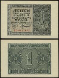 1 złoty 1.08.1941, seria BD, numeracja 0617837, 