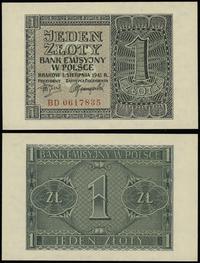 1 złoty 1.08.1941, seria BD, numeracja 0617835, 