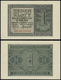 1 złoty 1.08.1941, seria BD, numeracja 0617844, 