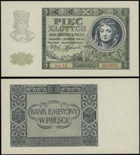 5 złotych 1.08.1941, seria AE, numeracja 0273020