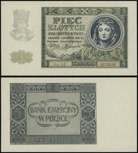 5 złotych 1.08.1941, seria AE, numeracja 0273038