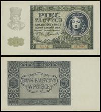 5 złotych 1.08.1941, seria AE, numeracja 0273090