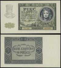 5 złotych 1.08.1941, seria AE, numeracja 0273091