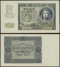 5 złotych 1.08.1941, seria AE, numeracja 0273012