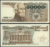 50.000 złotych 1.12.1989, seria AC, numeracja 38