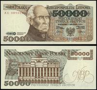 50.000 złotych 1.12.1989, seria AC, numeracja 38