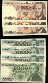 zestaw 7 banknotów, w zestawie: 3 x 100 złotych 