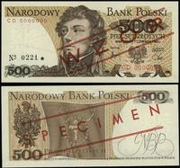 500 złotych 1.06.1982, czerwone ukośne "WZÓR" / 