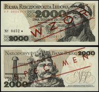 2.000 złotych 1.06.1982, czerwone ukośne "WZÓR" 