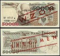 50.000 złotych 16.11.1993, czerwone ukośne "WZÓR
