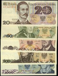 zestaw 5 banknotów, w zestawie: 20 złotych 1.06.