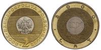 2 złote 2000, Warszawa, rok 2000, nordic gold + 