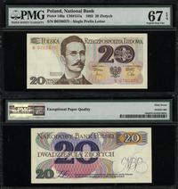 20 złotych 1.06.1982, seria B, numeracja 0700375