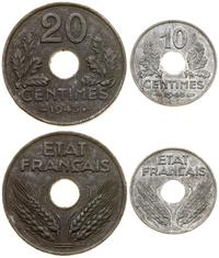 Francja, zestaw 2 monet, 1943