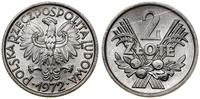 2 złote 1972, Warszawa, aluminium, piękne, Parch