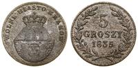 5 groszy 1835, Wiedeń, moneta wytrawiona, Bitkin