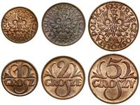 Polska, zestaw 3 monet, 1937