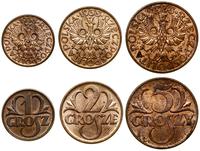 Polska, zestaw 3 monet, 1938