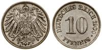 10 fenigów 1900 A, Berlin, miedzionikiel, piękne