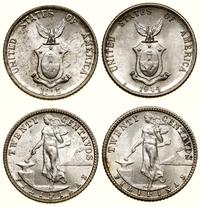 lot 2 x 20 centavo 1944 D, 1945 D, Denver, srebr