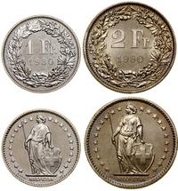 zestaw 2 monet 1980, Berno, miedzionikiel, razem