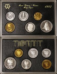 50 groszy oraz 1, 2, 5, 10, 50 złotych 1982, War