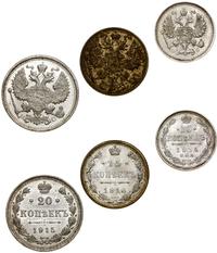 zestaw 3 monet rosyjskich, 2 x Petersburg, 1 x O