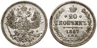 Rosja, 20 kopiejek, 1867 СПБ - НI